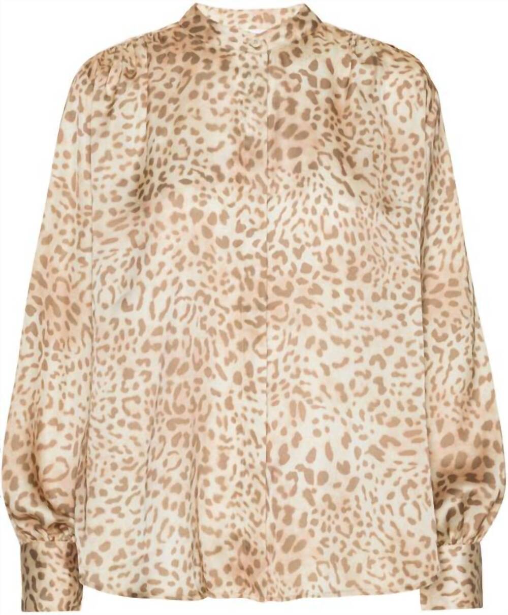 NEW KARMAMIA women's cornelia shirt in blush leo